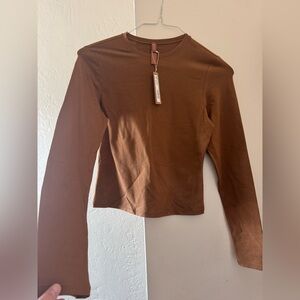 SKIMS Chai Long Sleeve Top